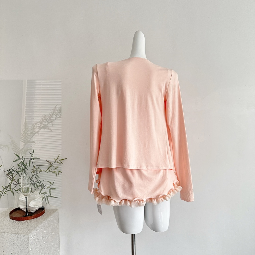 Autumn at home cardigan niche enticement tops 3pcs set