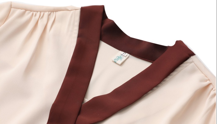 Long sleeve chiffon shirt mixed colors small shirt for women