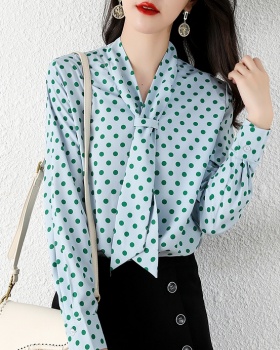 Temperament autumn shirt long sleeve chiffon tops for women