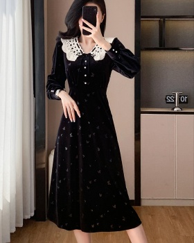 Velvet fashion dress France style formal dress