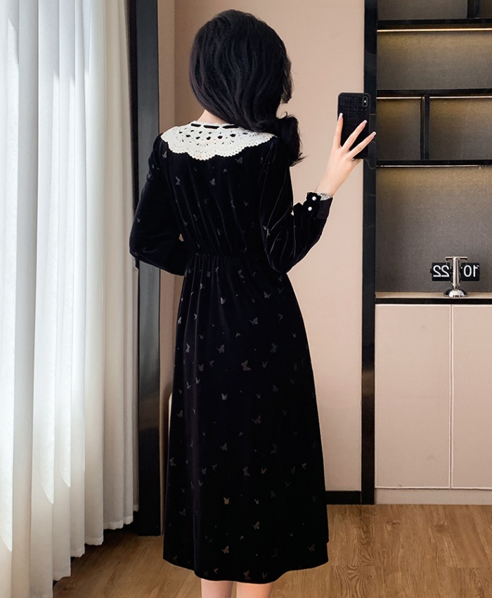 Velvet fashion dress France style formal dress