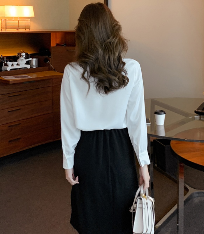 Drape autumn streamer Western style shirt for women