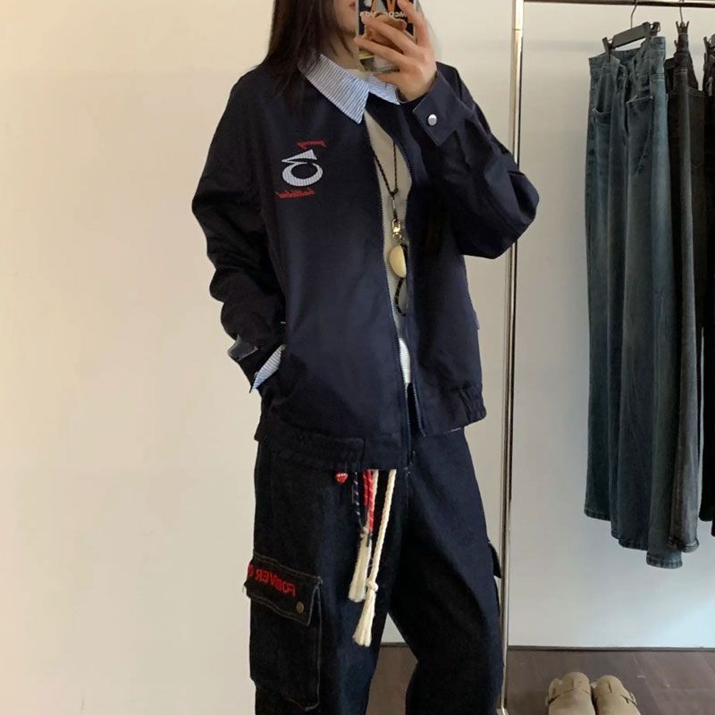 Splice wear jacket lapel fashion coat for women