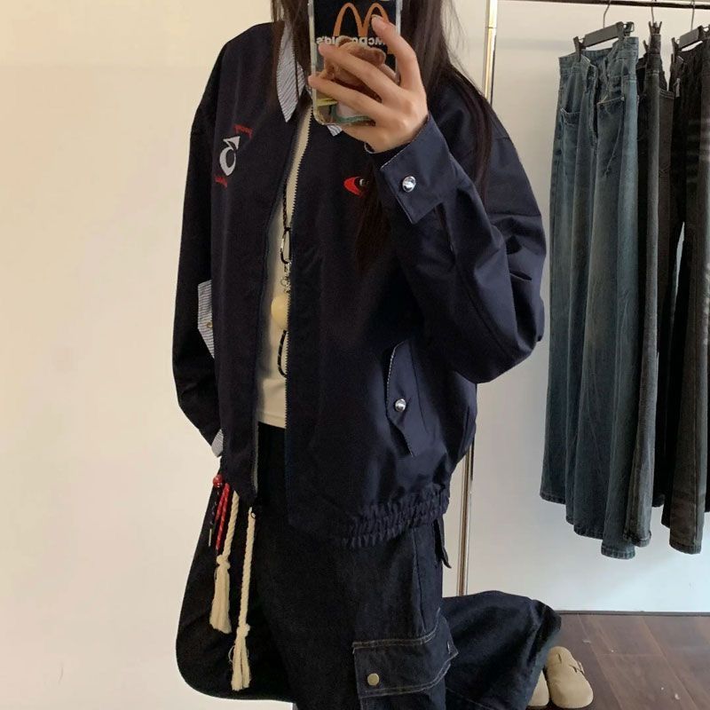Splice wear jacket lapel fashion coat for women