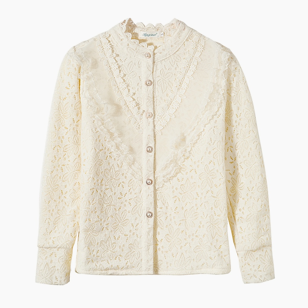 Thin temperament tops spring and autumn shirt for women