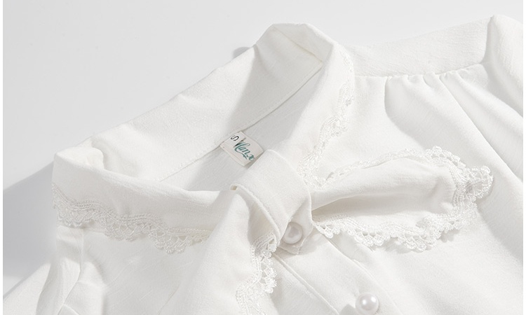 France style sleeve tops autumn shirt for women