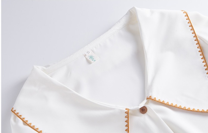 Niche chiffon tops temperament long sleeve shirt for women