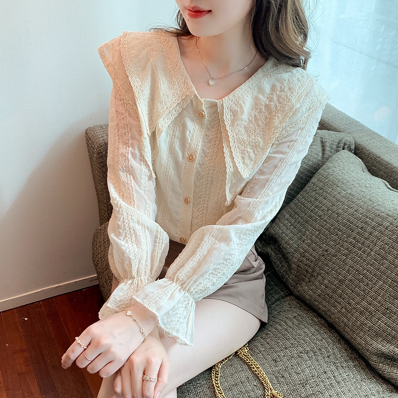 Long sleeve autumn tops bottoming shirt for women