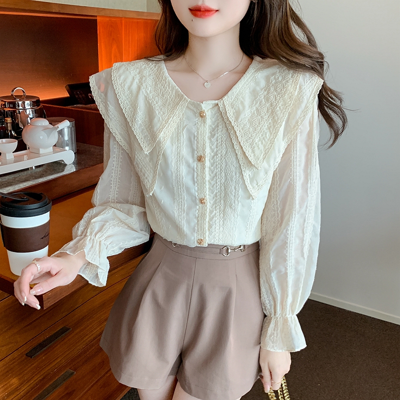 Long sleeve autumn tops bottoming shirt for women