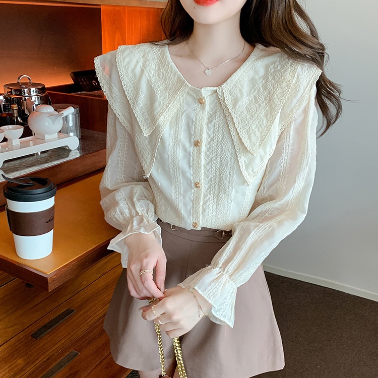 Long sleeve autumn tops bottoming shirt for women