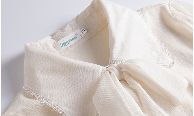 Autumn niche shirt sweet fold tops for women