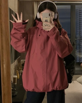 Outdoor sports hooded couple clothes couples stereoscopic coat