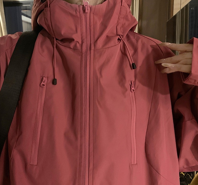 Outdoor sports hooded couple clothes couples stereoscopic coat