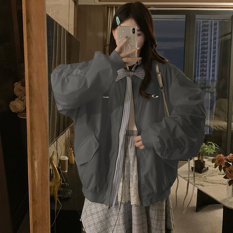 Retro Pseudo-two baseball uniforms spring coat