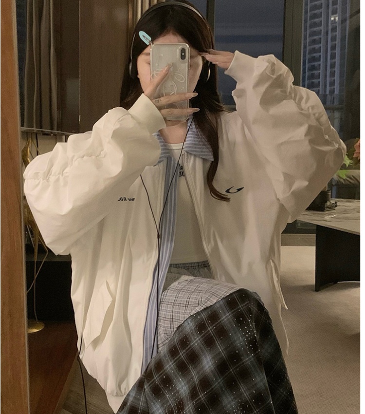 Retro Pseudo-two baseball uniforms spring coat
