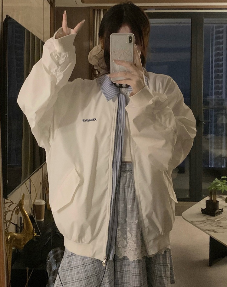Retro Pseudo-two baseball uniforms spring coat