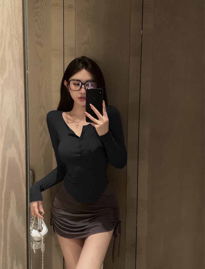 Temperament unique enticement slim short tops for women