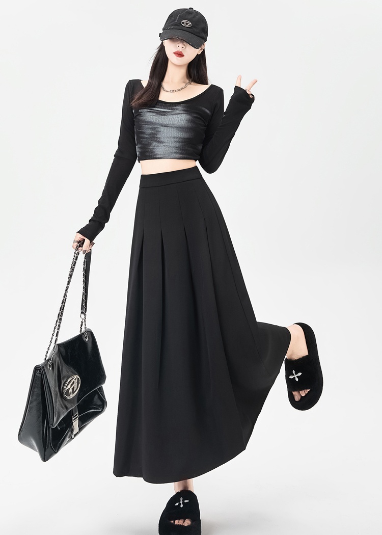 Big skirt pleated skirt autumn long business suit for women