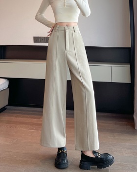 High waist casual pants cotton business suit for women