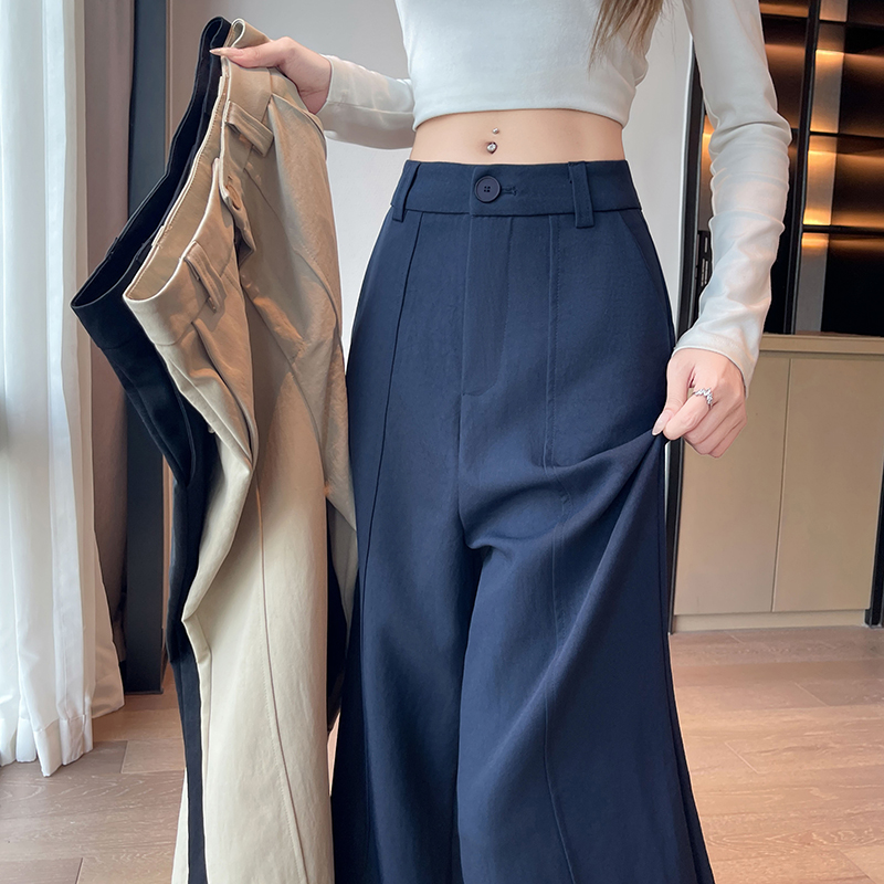 High waist casual pants cotton business suit for women