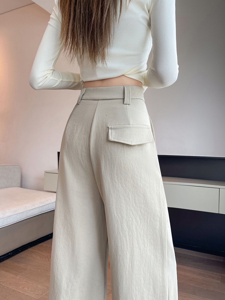 High waist casual pants cotton business suit for women