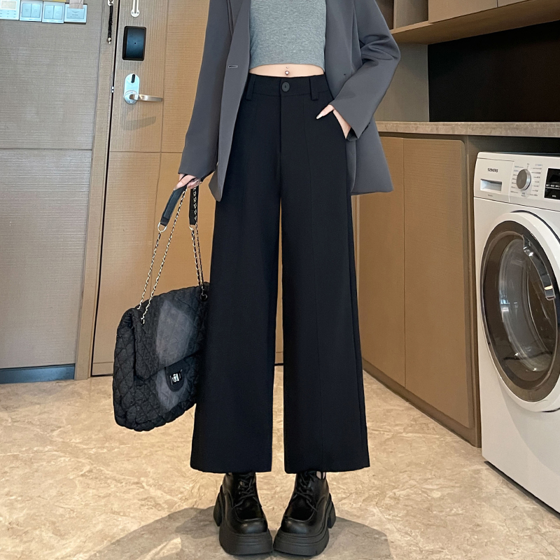 High waist casual pants cotton business suit for women