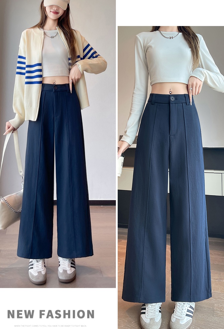 High waist casual pants cotton business suit for women