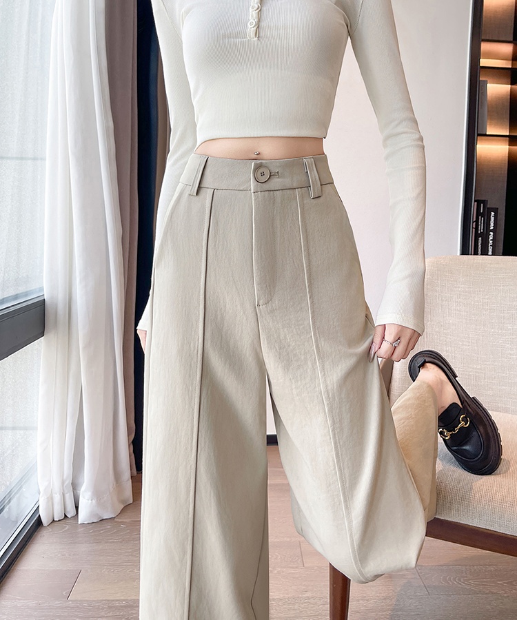 High waist casual pants cotton business suit for women