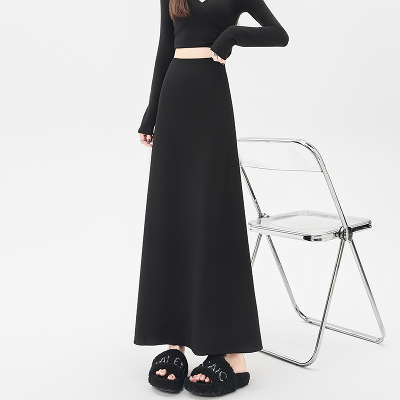 Drape skirt high waist business suit for women