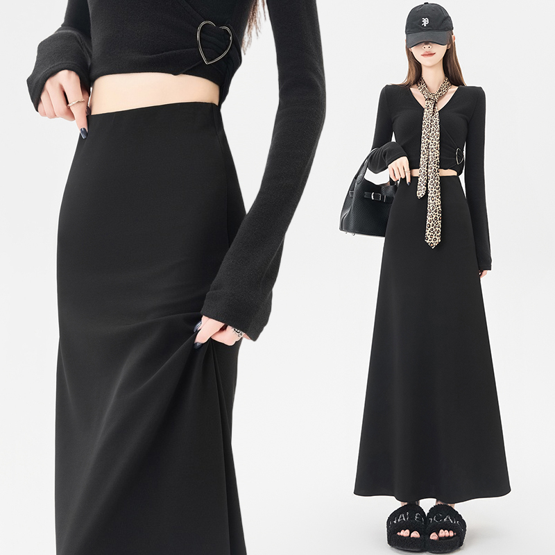 Drape skirt high waist business suit for women