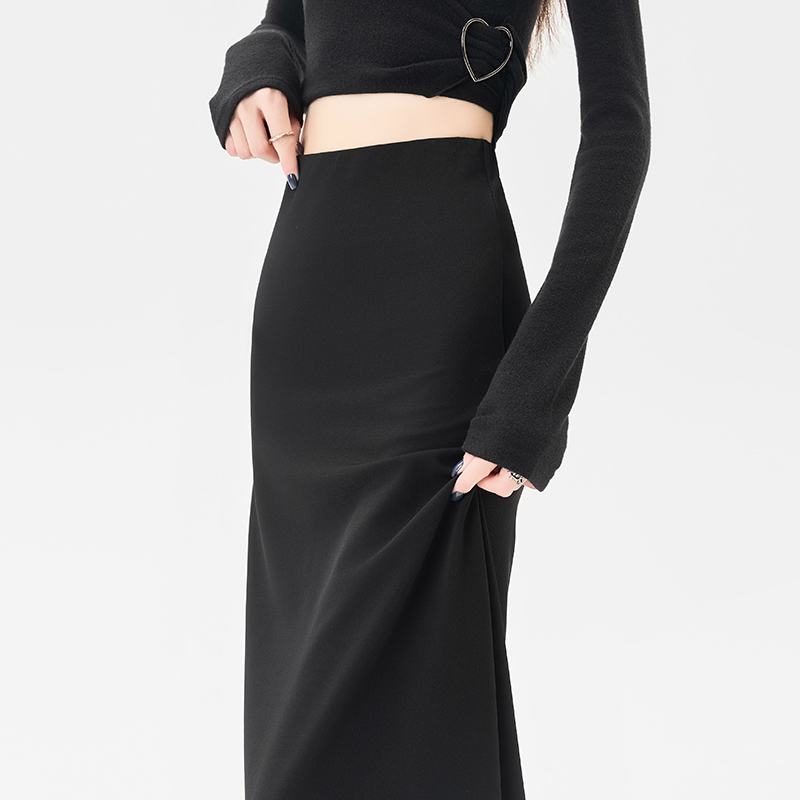 Drape skirt high waist business suit for women