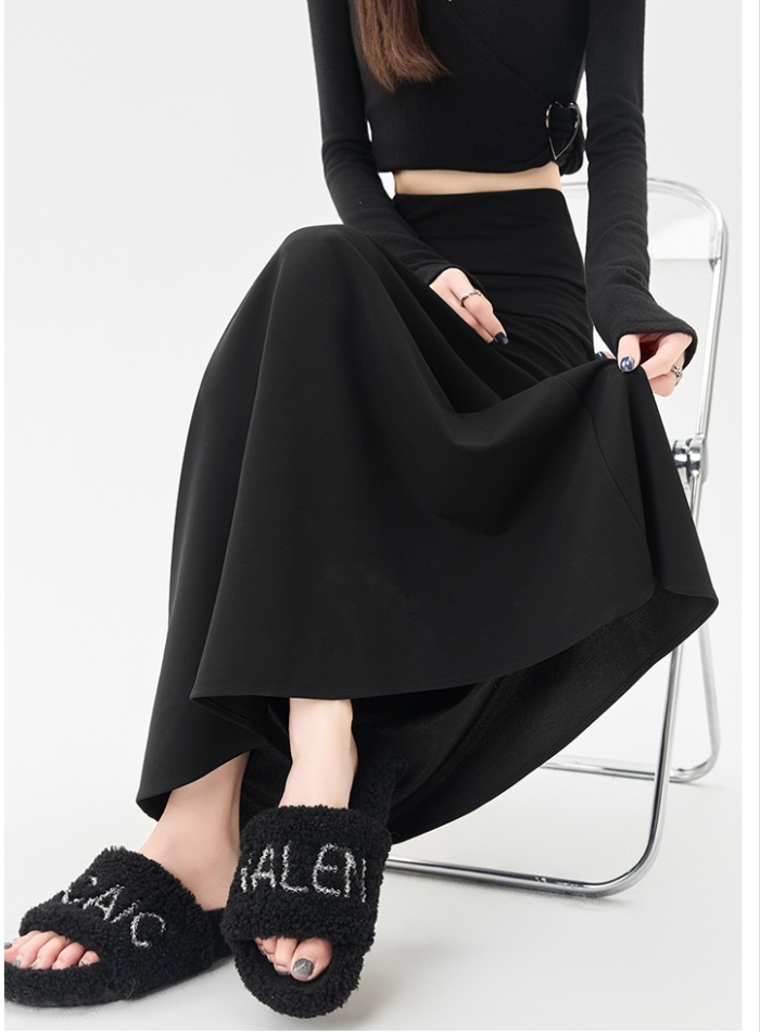 Drape skirt high waist business suit for women