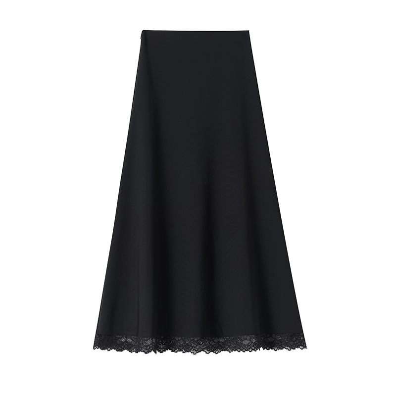 Lace splice business suit autumn A-line skirt for women