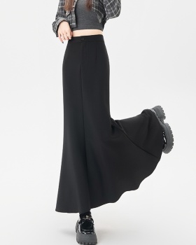 High waist long autumn business suit mermaid drape skirt