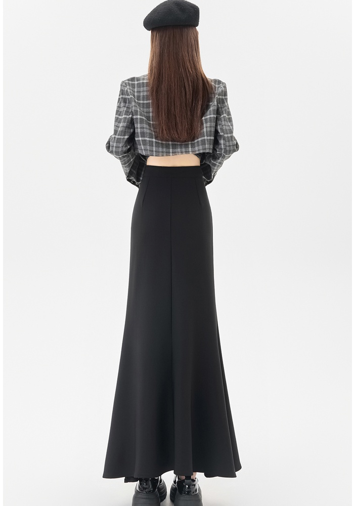 High waist long autumn business suit mermaid drape skirt