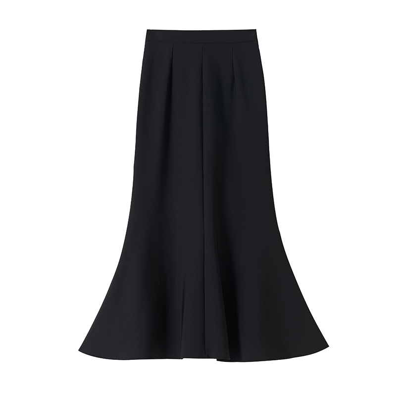 High waist long autumn business suit mermaid drape skirt