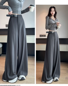 High waist business suit slim wide leg pants for women