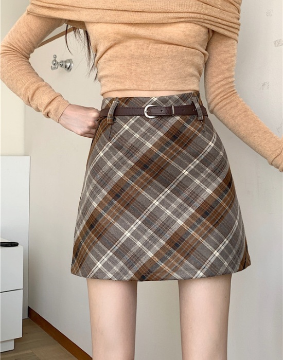 Large yard with belt package hip A-line retro skirt