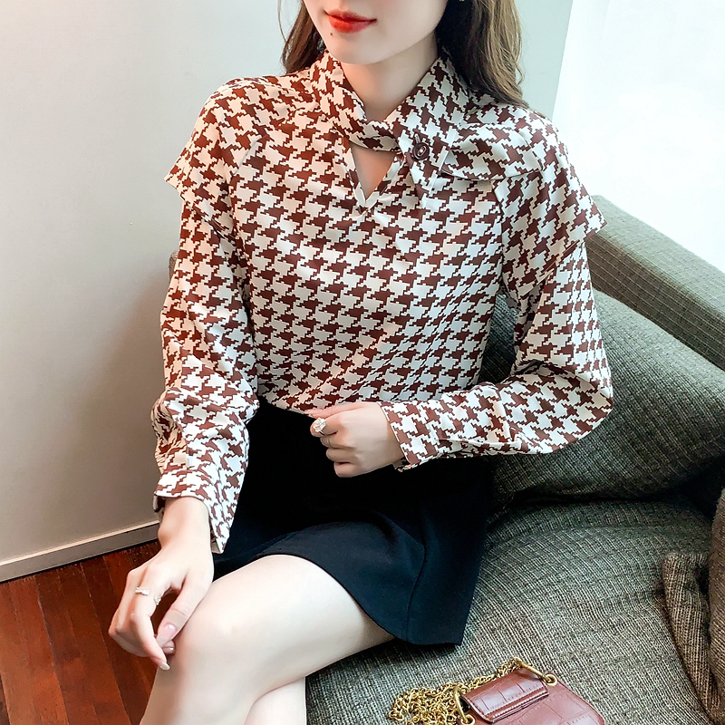 Cstand collar rabbit ears tops refinement small shirt