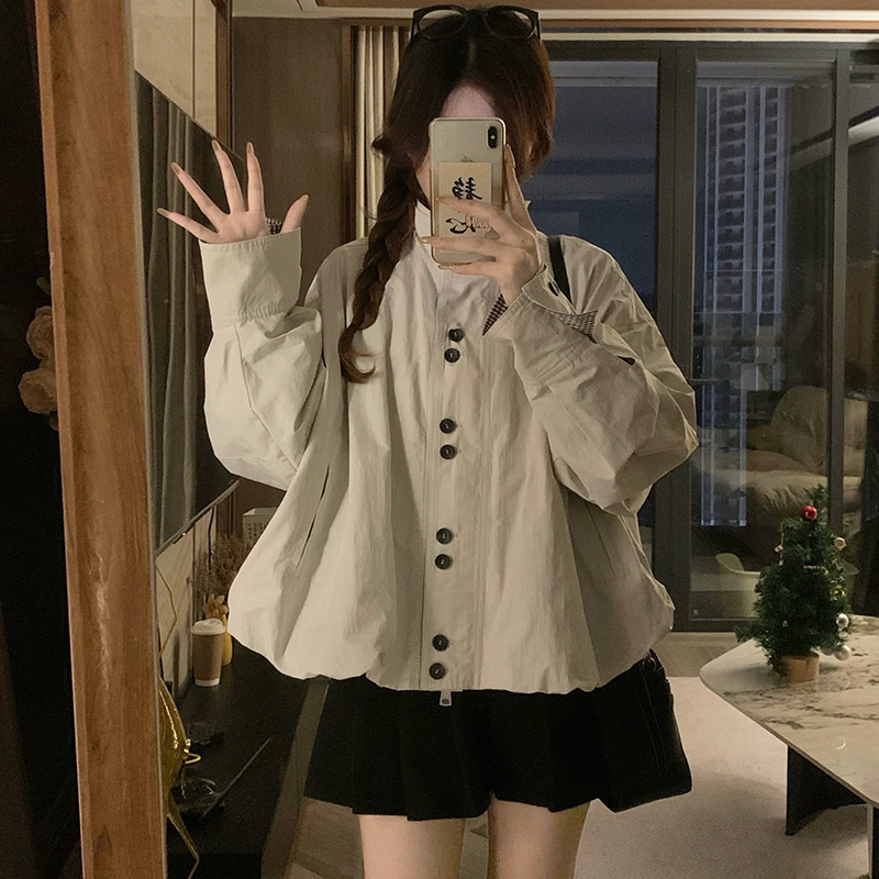 Commuting bud autumn jacket retro loose tops for women