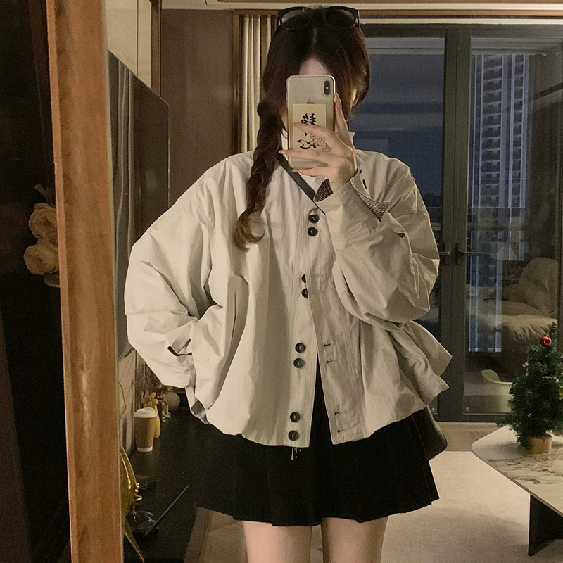 Commuting bud autumn jacket retro loose tops for women