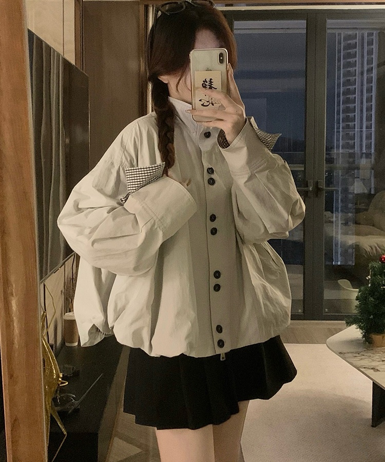 Commuting bud autumn jacket retro loose tops for women