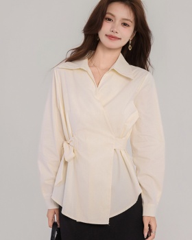 Pinched waist niche France style fashion frenum shirt