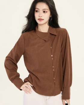 Retro France style shirt long sleeve tops for women
