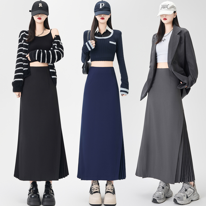 High waist autumn business suit A-line skirt for women