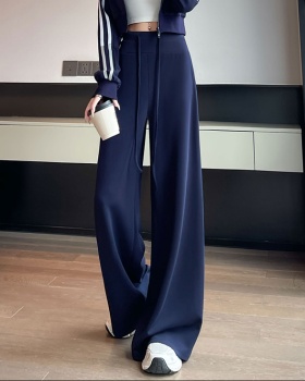 Mopping sweatpants drawstring wide leg pants for women