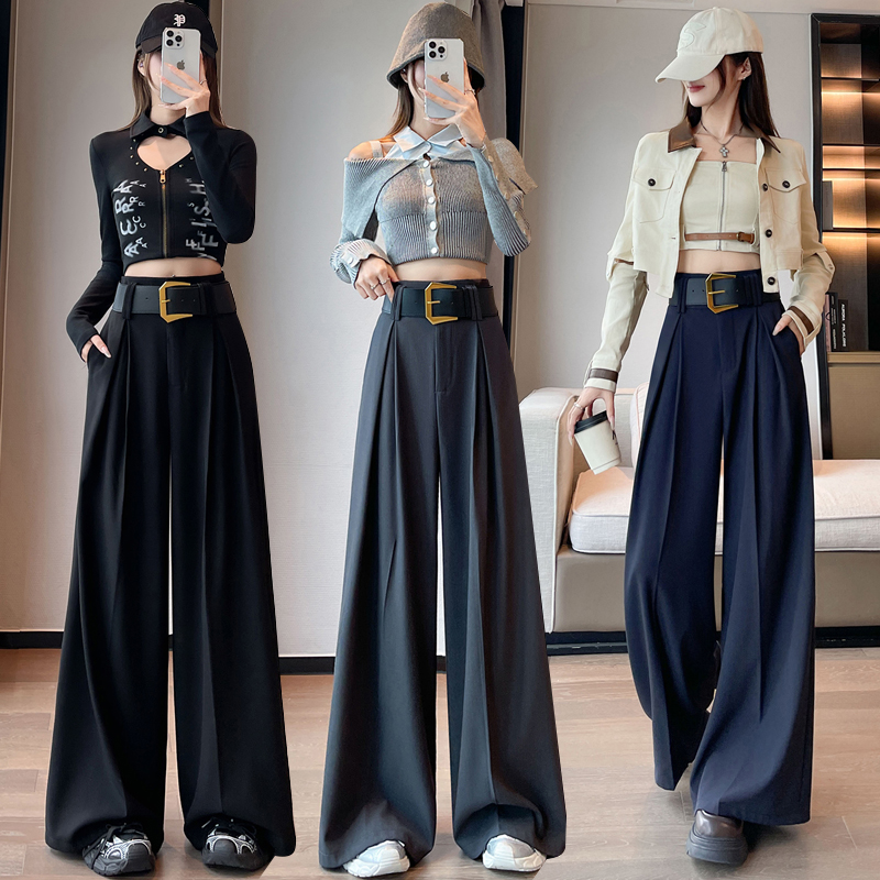 Casual drape wide leg pants autumn business suit