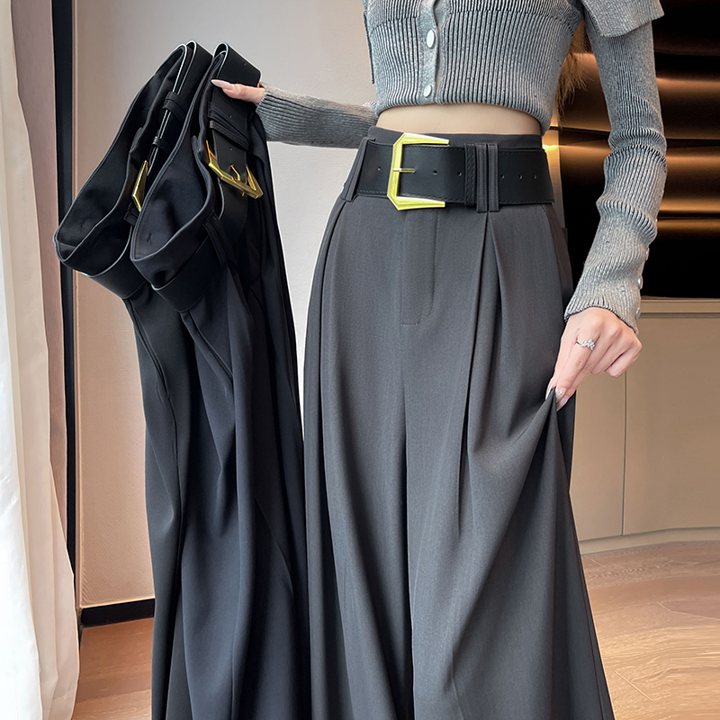 Casual drape wide leg pants autumn business suit