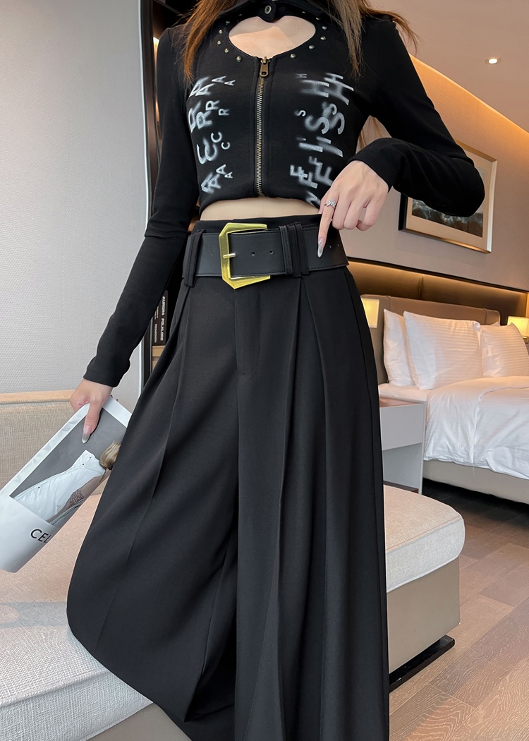 Casual drape wide leg pants autumn business suit