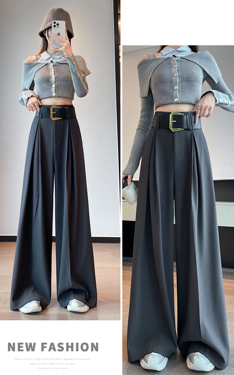 Casual drape wide leg pants autumn business suit